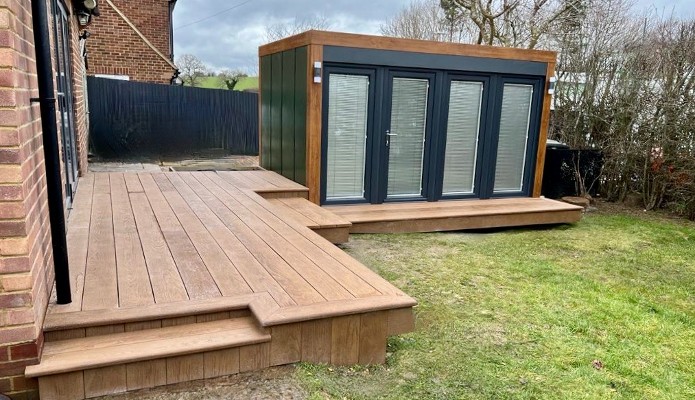 Complicated decking installed by Chris